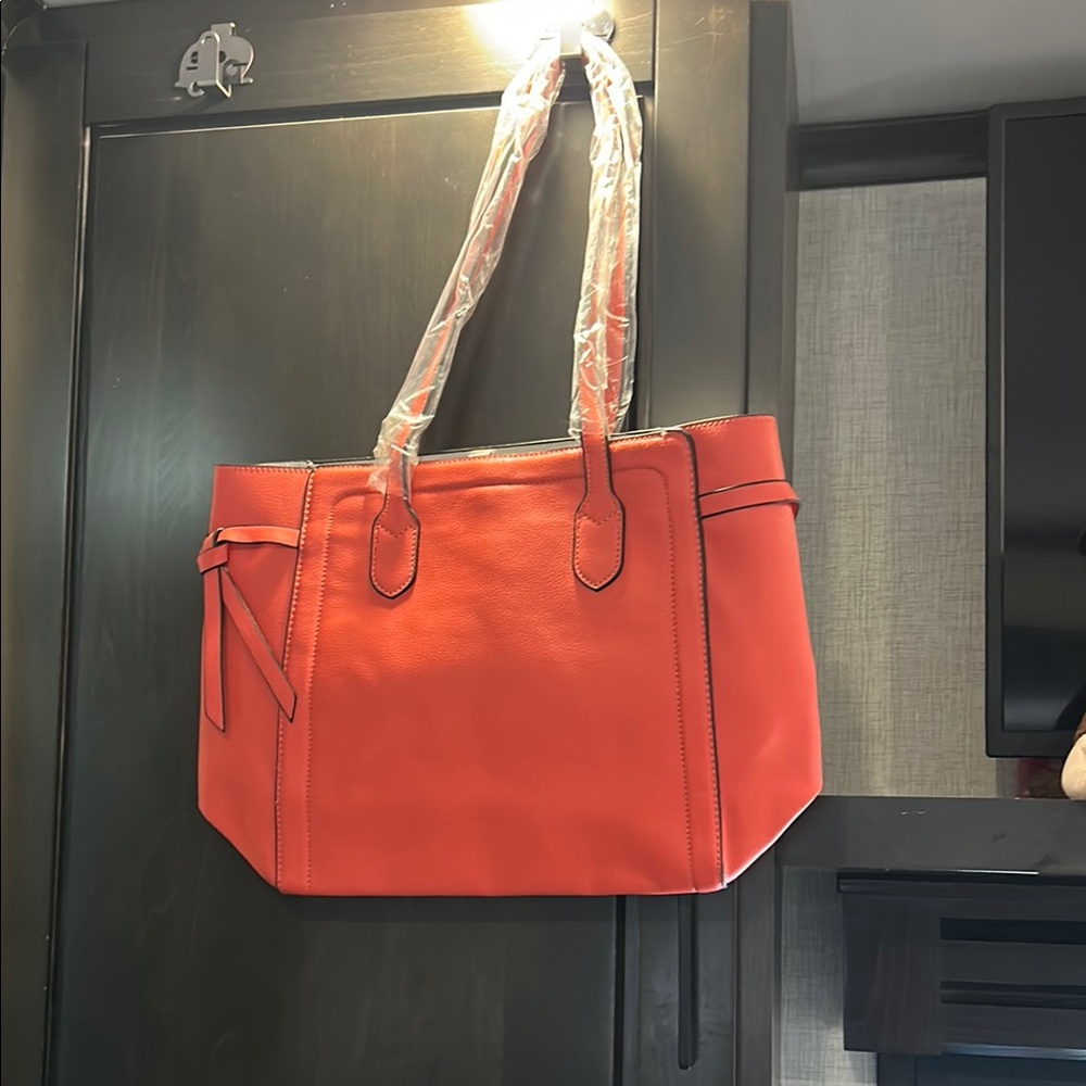 NWOT Elegant Orange Tote Bag